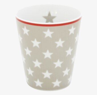 Happy Mugs - Star Beige från Krasilnikoff med stjärnmönster