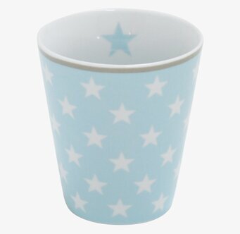 Happy Mugs - Star Blå från Krasilnikoff med stjärnmönster