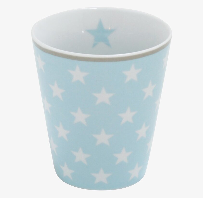 Happy Mugs - Star Blå från Krasilnikoff med stjärnmönster