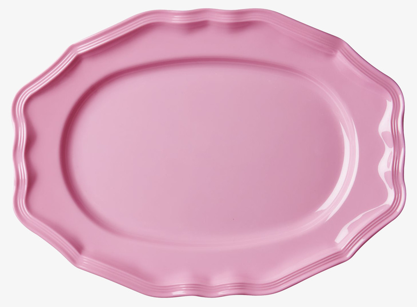 Serveringsfat Rosa från Rice med vågig kant och rosa färg