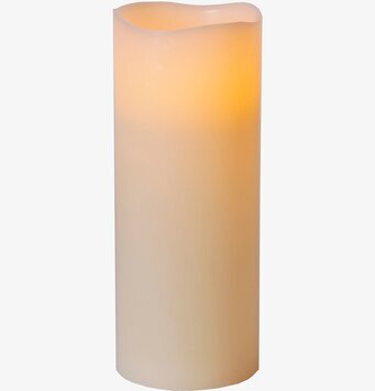 Vaxljus Elfenbensvit från Star Trading med LED-belysning