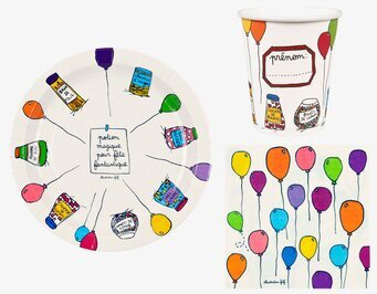 Engångstallrikar, muggar och servetter från Derriére la porte