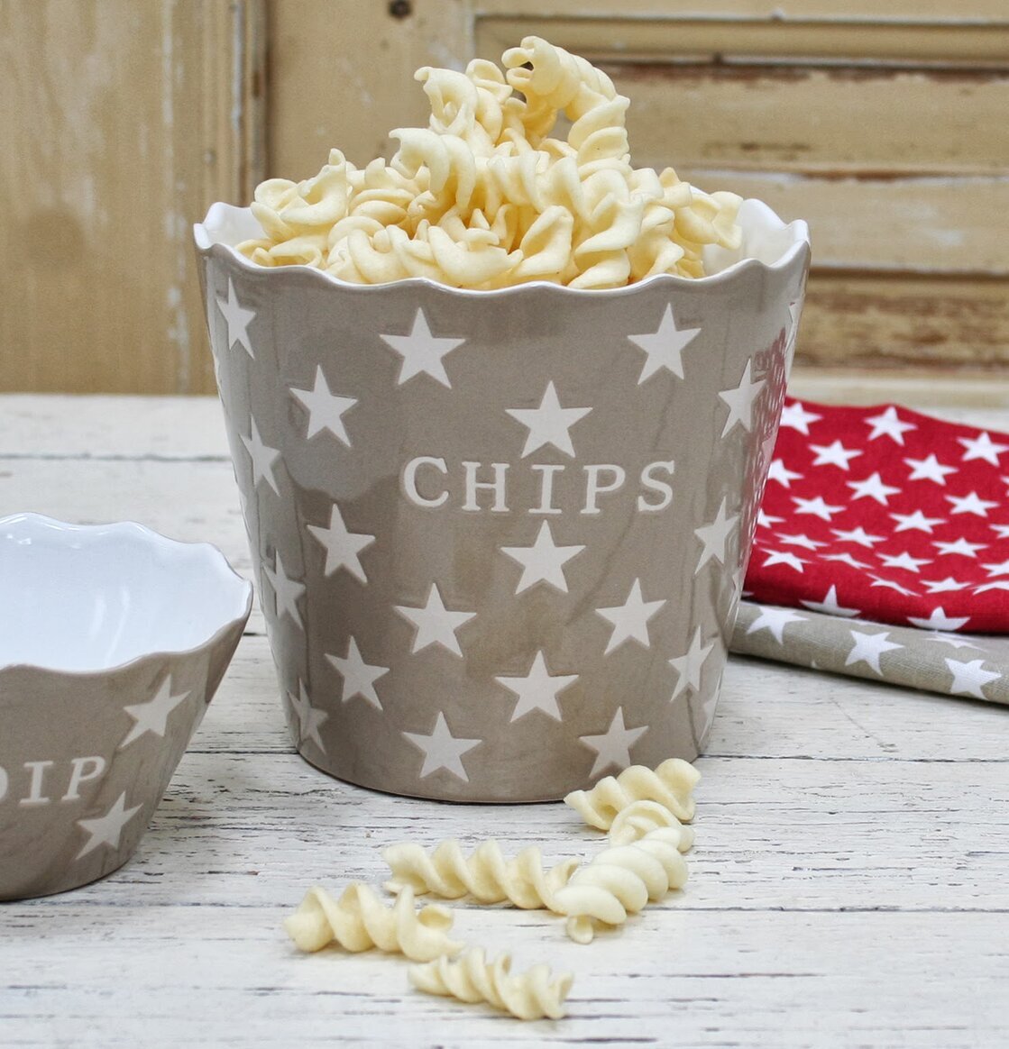 Happy Stars - Dip Beige skålar från Krasilnikoff i keramik