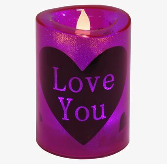 LED-ljus Love You från Star Trading på vit bakgrund