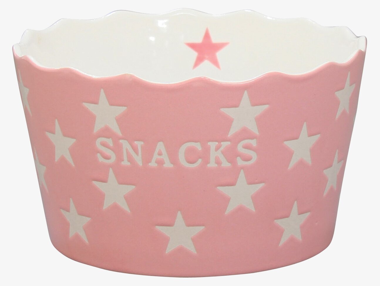 Happy Stars - Snacks Rosa skål från Krasilnikoff med stjärnor