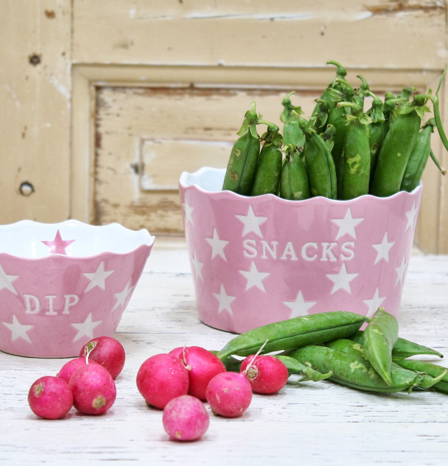 Happy Stars - Snacks Rosa skålar från Krasilnikoff