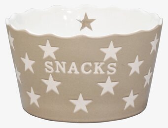 Happy Stars - Snacks Beige skål från Krasilnikoff