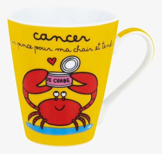 Mugg Kräfta från Derriére la porte med gul bas och kräfta