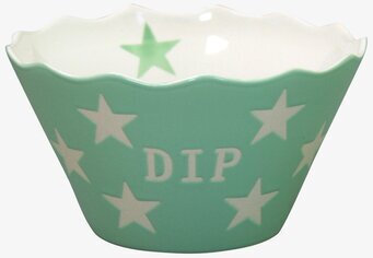 Krasilnikoff Happy Stars - Dip Mintgrön keramikskål