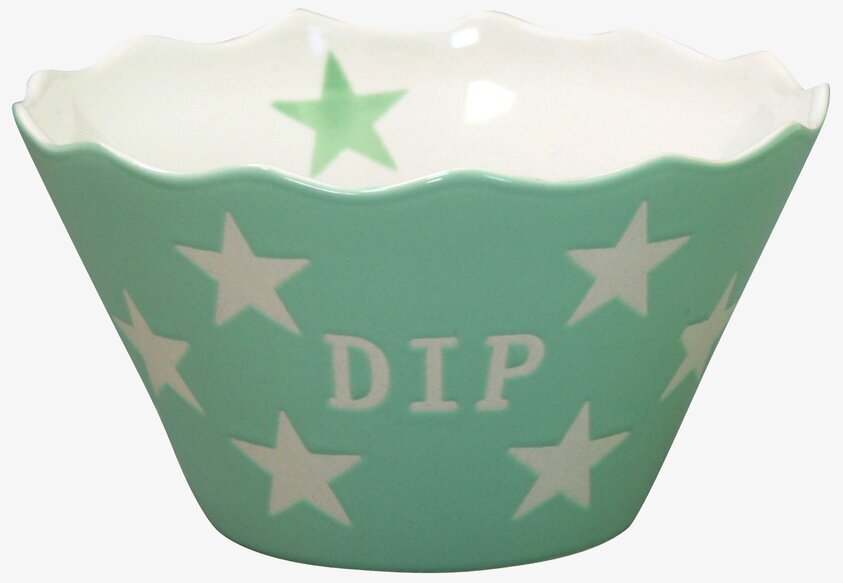 Krasilnikoff Happy Stars - Dip Mintgrön keramikskål