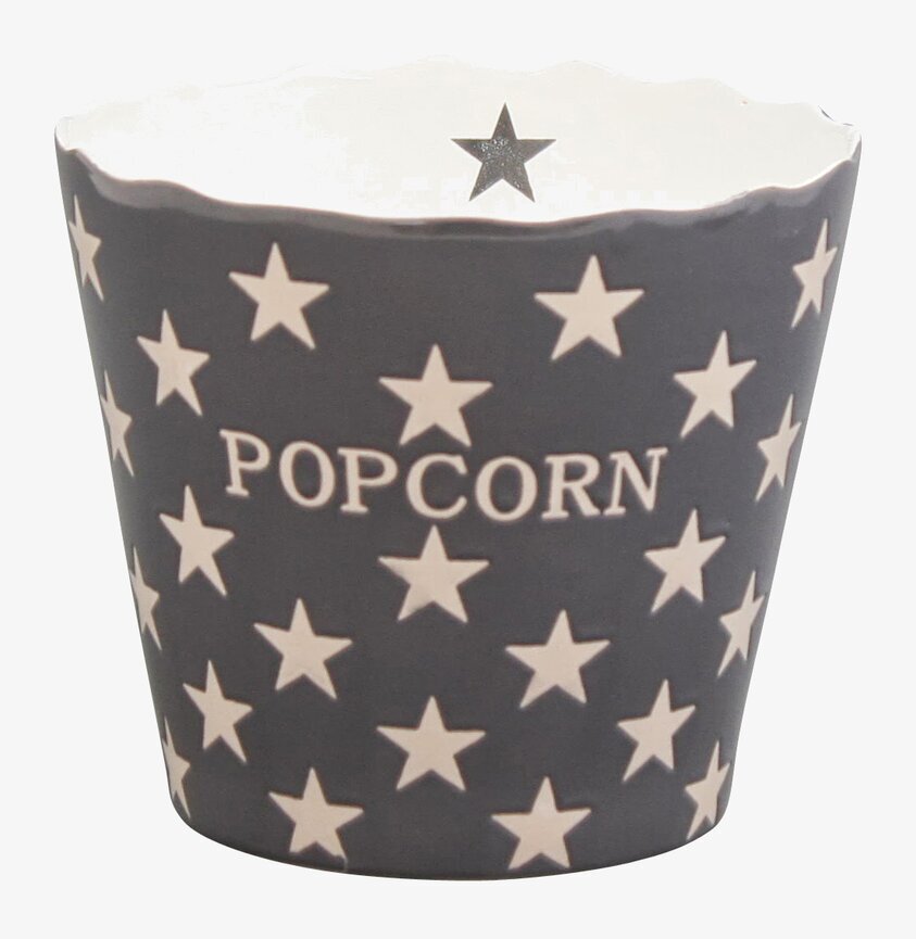 Happy Stars - Popcorn Grå skål från Krasilnikoff