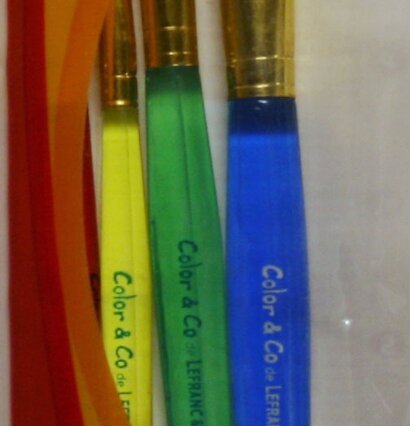 Penselset - 4 st halvtransparenta penslar i olika färger Color & Co