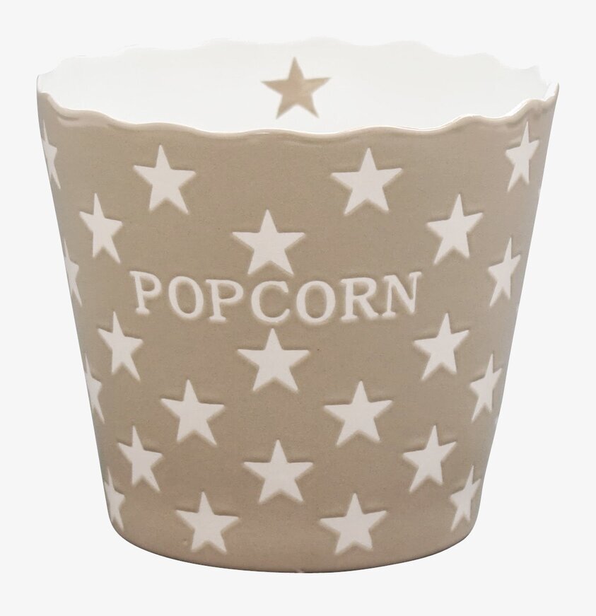 Popcornskål Happy Stars - Popcorn Beige från Krasilnikoff