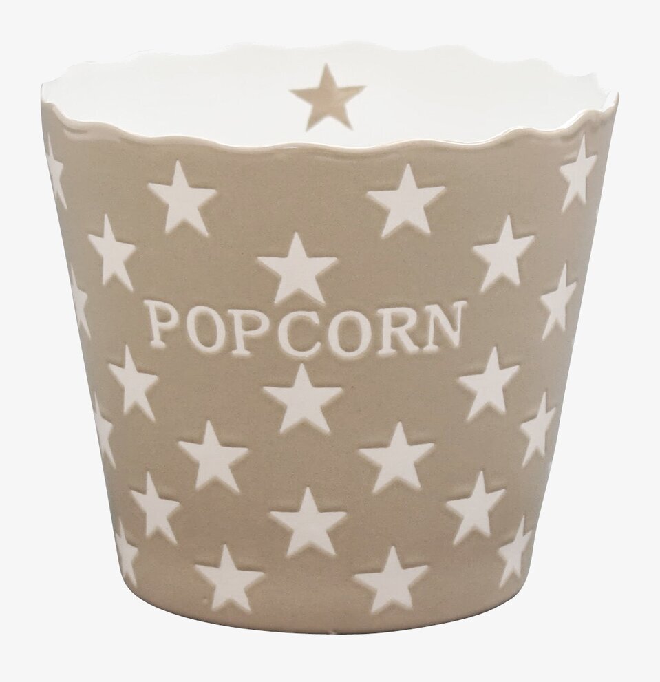 Popcornskål Happy Stars - Popcorn Beige från Krasilnikoff