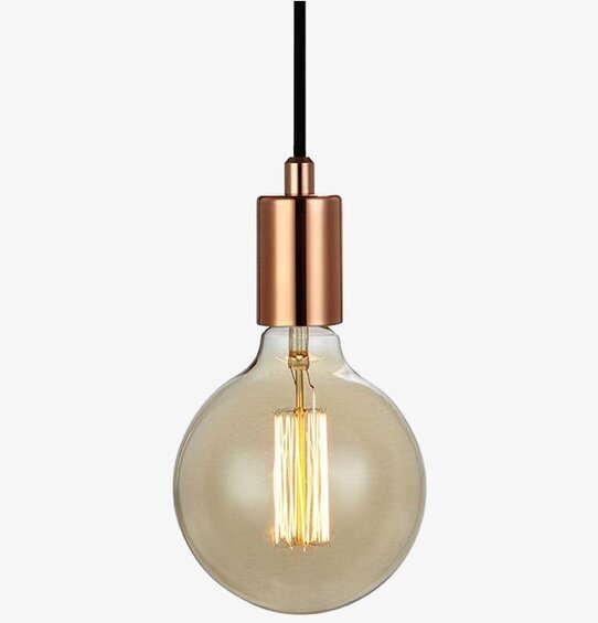 Sky Pendel Koppar från Markslöjd med kopparfärgad sockel