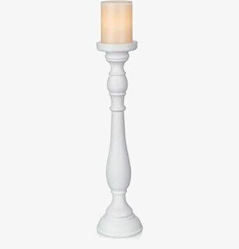 Mobäck Trä Vit 50 cm från Markslöjd, vit trä ljusstake