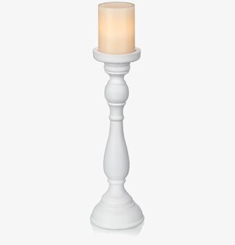 Markslöjd ljusstake Mobäck Trä Vit 40 cm med elegant design