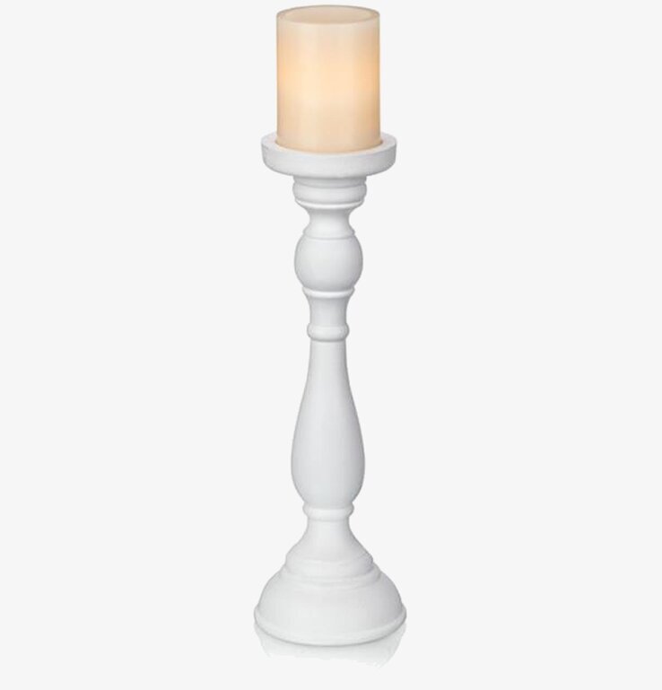 Markslöjd ljusstake Mobäck Trä Vit 40 cm med elegant design