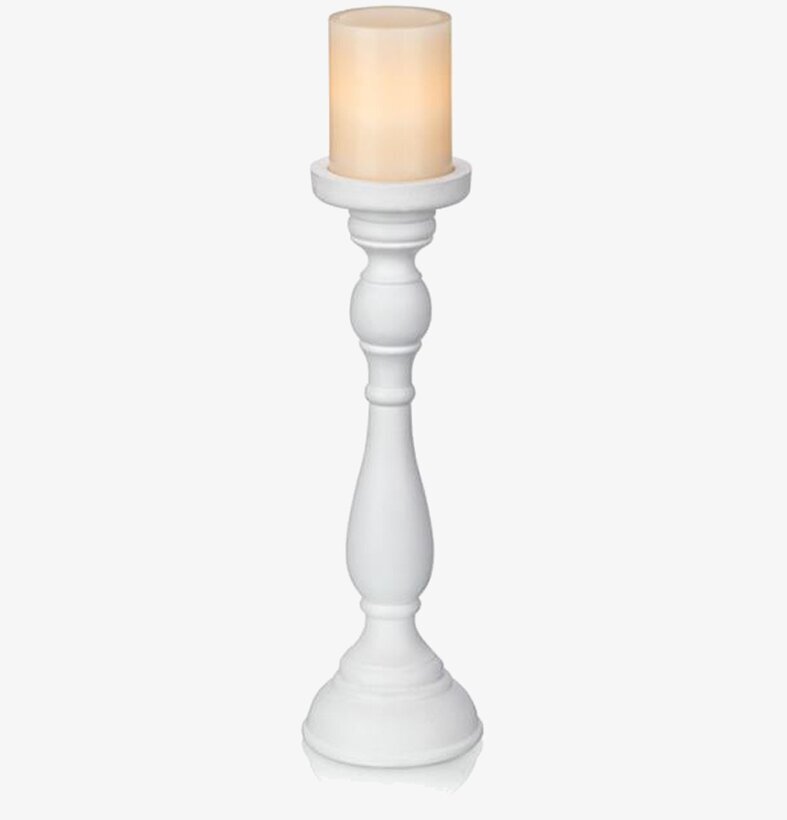 Markslöjd ljusstake Mobäck Trä Vit 40 cm med elegant design