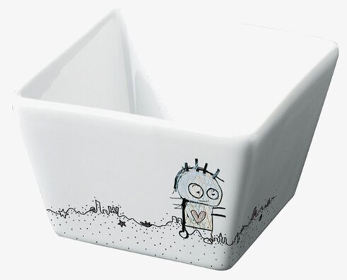 Skål Mini Be Friends från Poul Pava med fyrkantig form