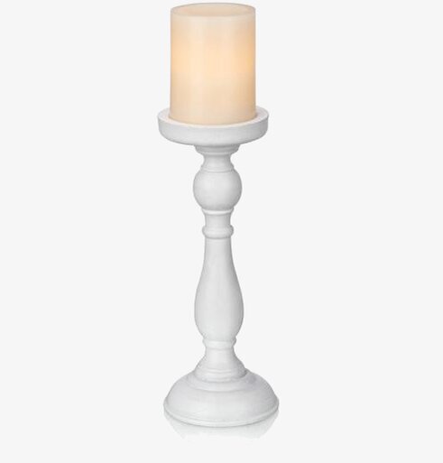 Mobäck Trä Vit 30 cm från Markslöjd, stilren ljusstake