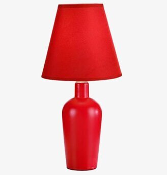 Simris Bordslampa Röd från Markslöjd med konisk skärm