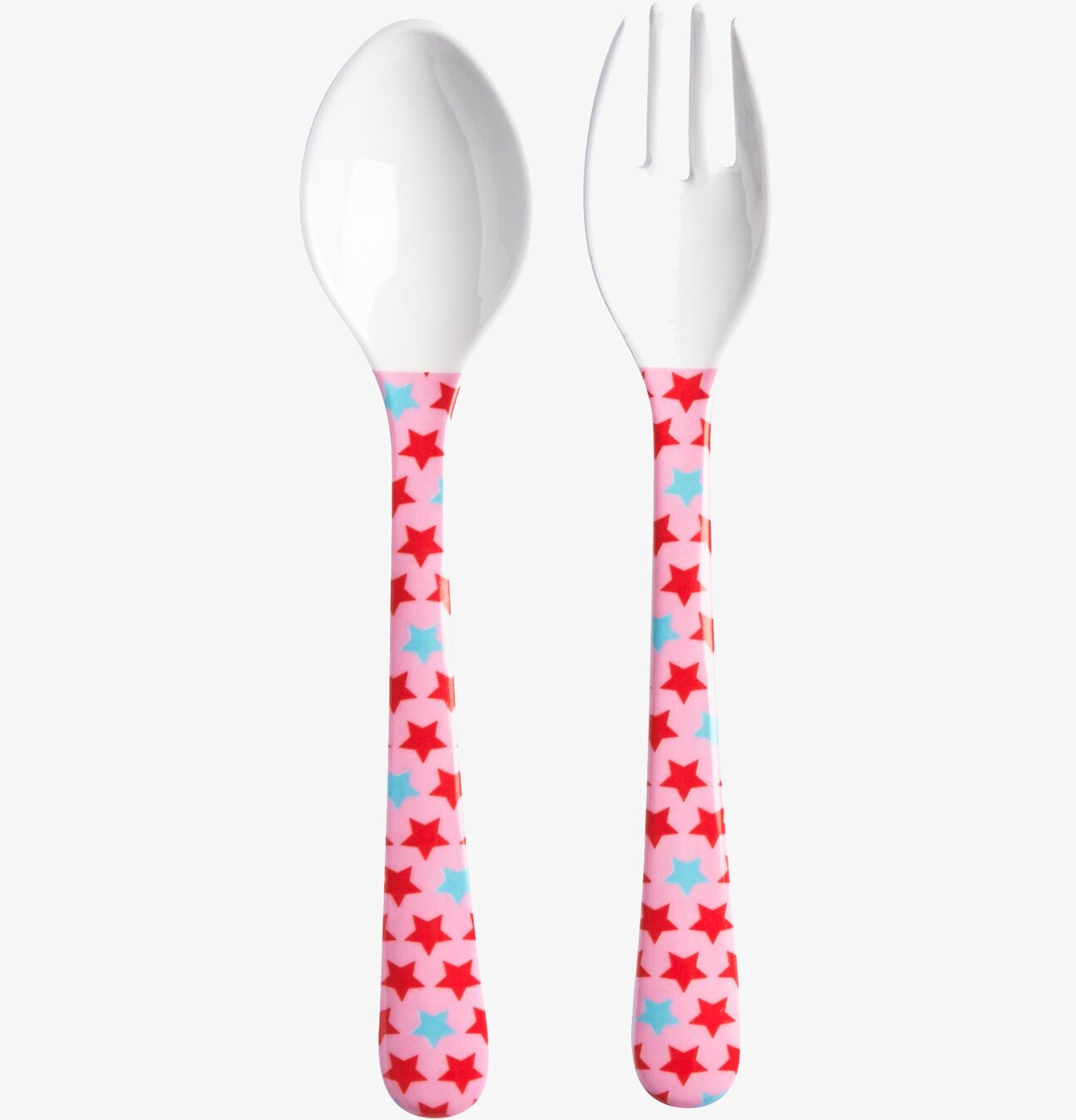 Rice Bestickset Star Print med färgglada stjärnmönster