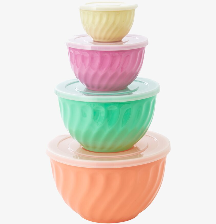 Melaminskålar Retro från Rice i olika färger och storlekar