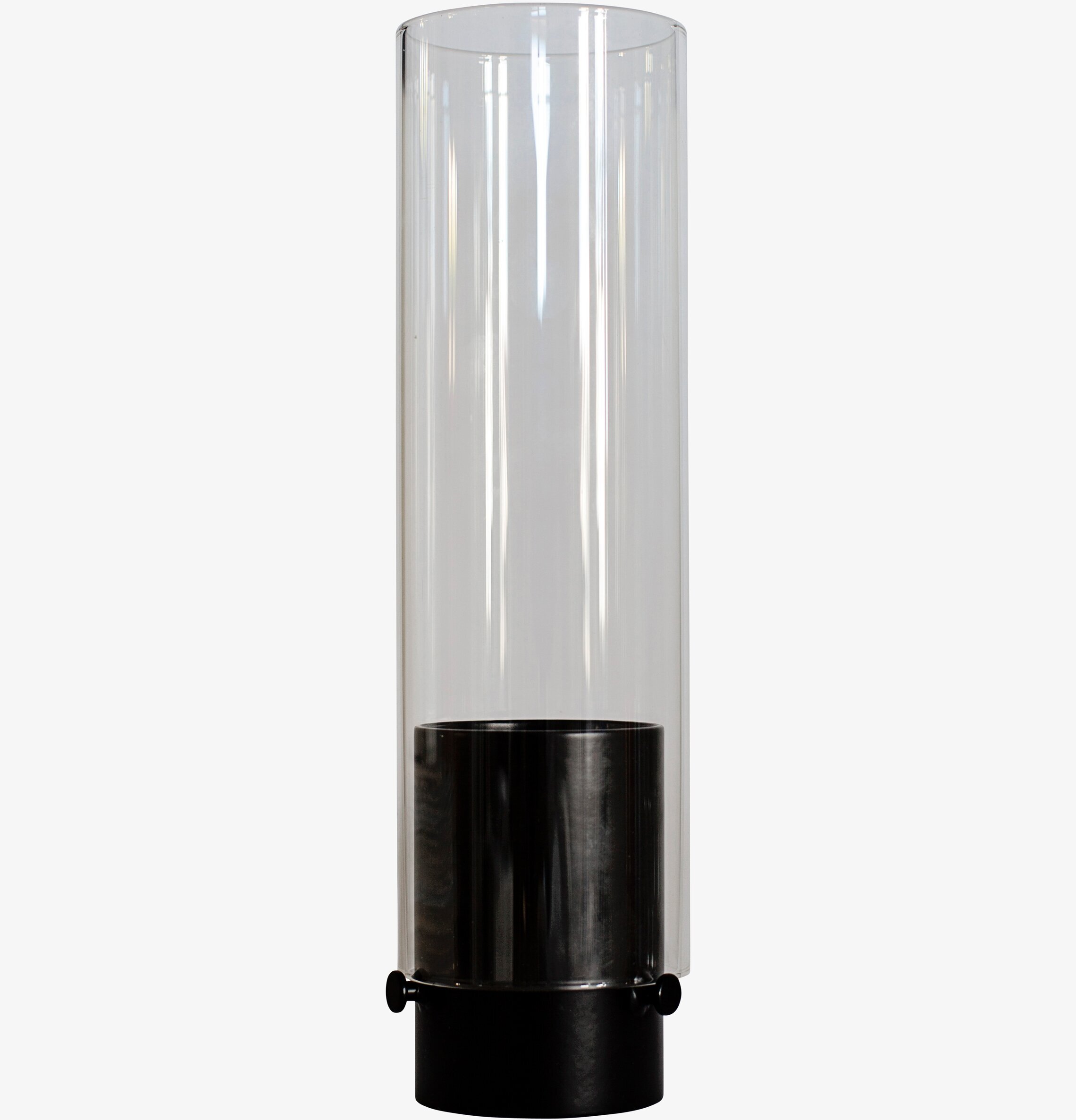 Ljuslykta Kronljus Svart från Ernst med glas och metall