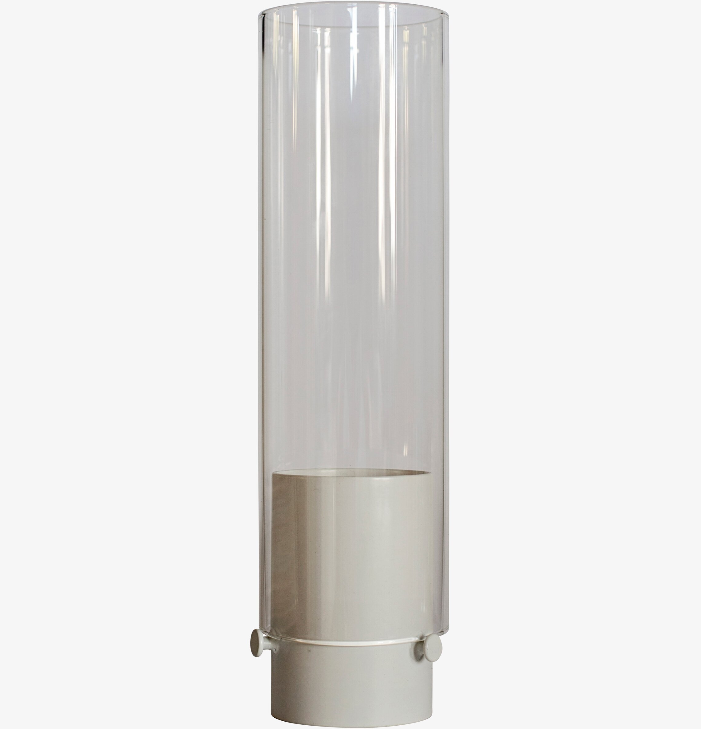 Ljuslykta Kronljus Vit från Ernst med glas och metallbas