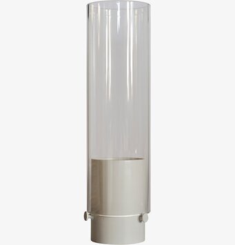 Ljuslykta Kronljus Vit från Ernst med glas och metallbas