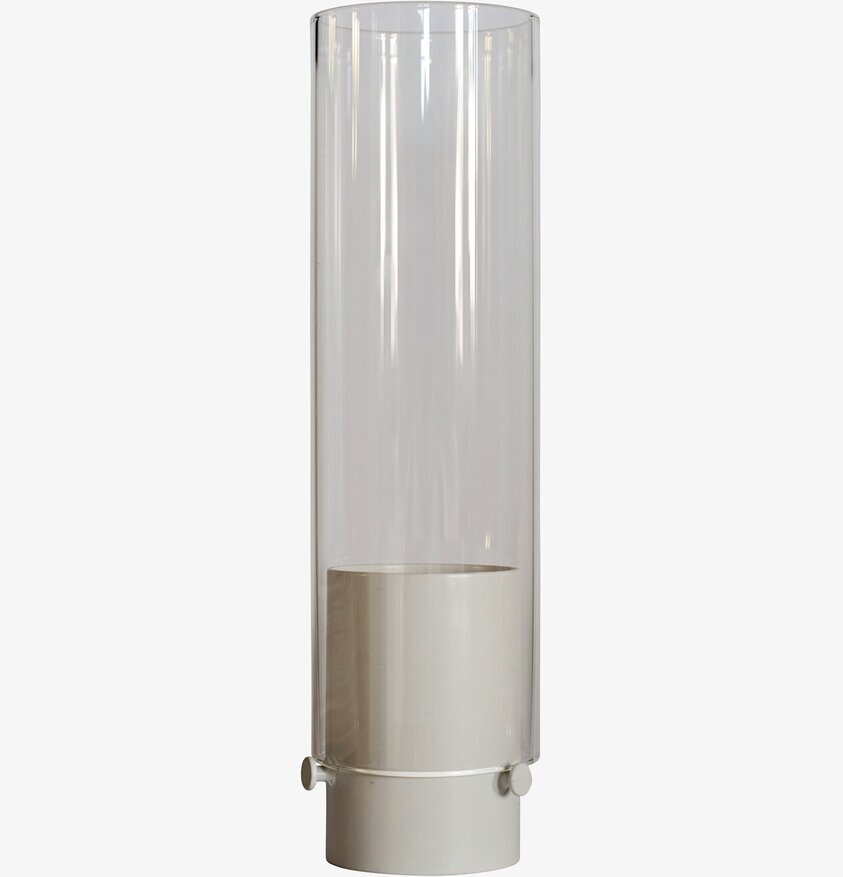 Ljuslykta Kronljus Vit från Ernst med glas och metallbas