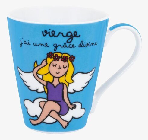 Mugg Jungfru från Derriére la porte med ängel och moln