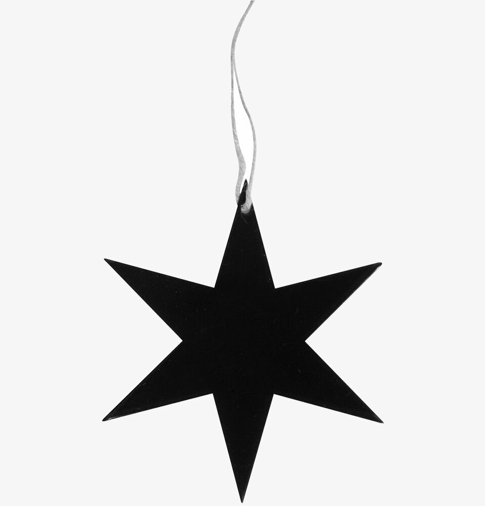 Ernst Stjärnor 3-Pack 17 cm svarta stjärnor med silverband