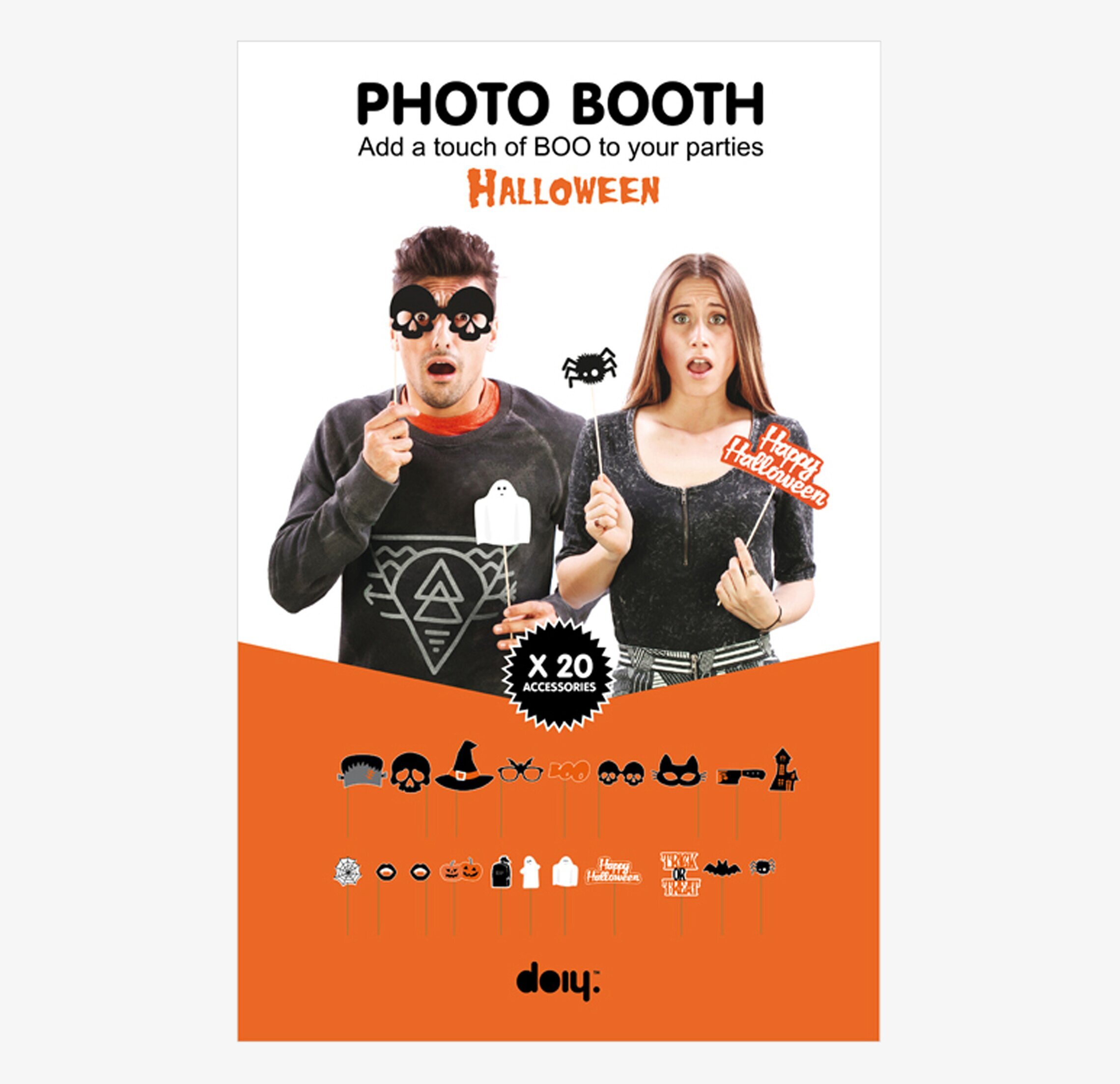 Photo Booth Halloween från Propaganda med 20 tillbehör