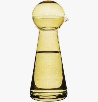 Karaff Birdie Amber från Sagaform i bärnstensfärgat glas