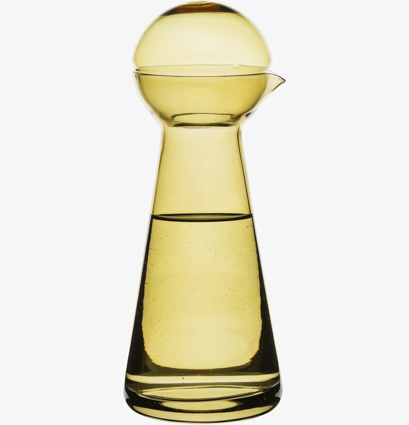 Karaff Birdie Amber från Sagaform i bärnstensfärgat glas