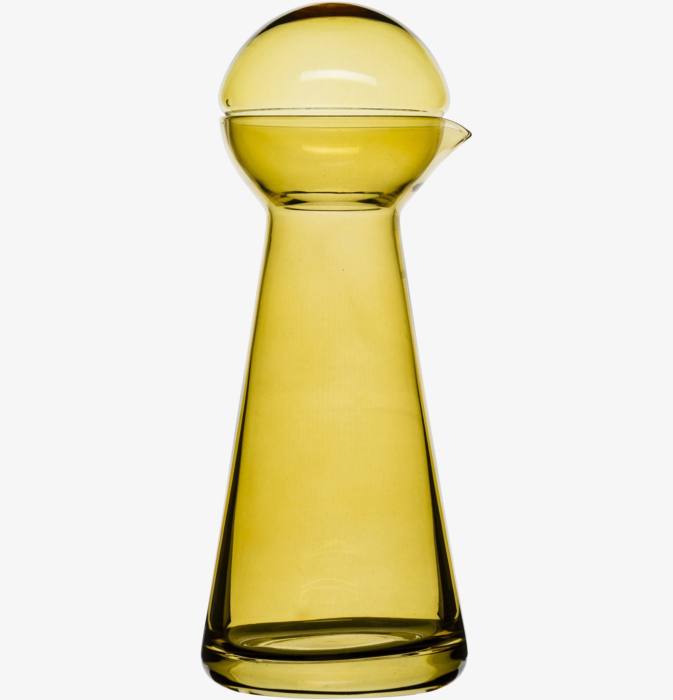 Karaff Birdie Amber från Sagaform i bärnstensfärgat glas