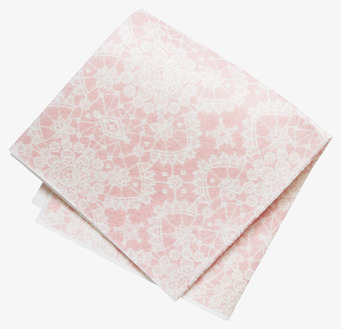 Disktrasor Lace Rosa från Rice med spetsmönster i rosa ton