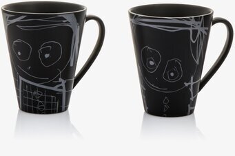 Mugg Great Guys 2-Pack från Poul Pava med handritade ansikten