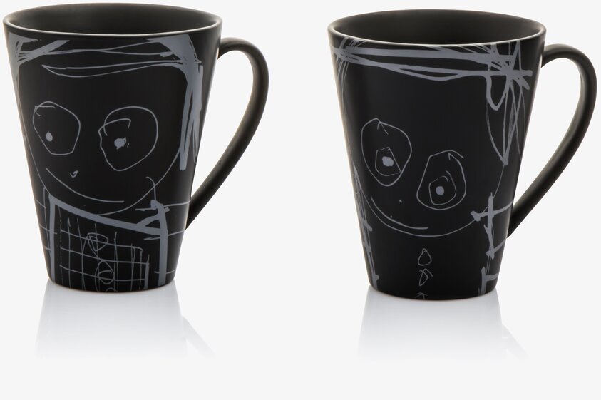 Mugg Great Guys 2-Pack från Poul Pava med handritade ansikten