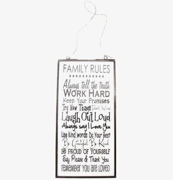 Tavla Family Rules från Interstil med familjens levnadsregler