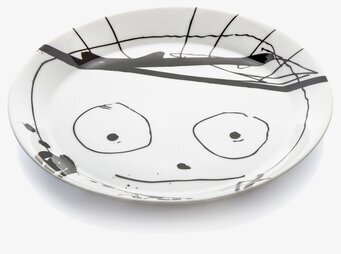 Tallrik 2-Pack Great Guys från Poul Pava med konstnärligt mönster