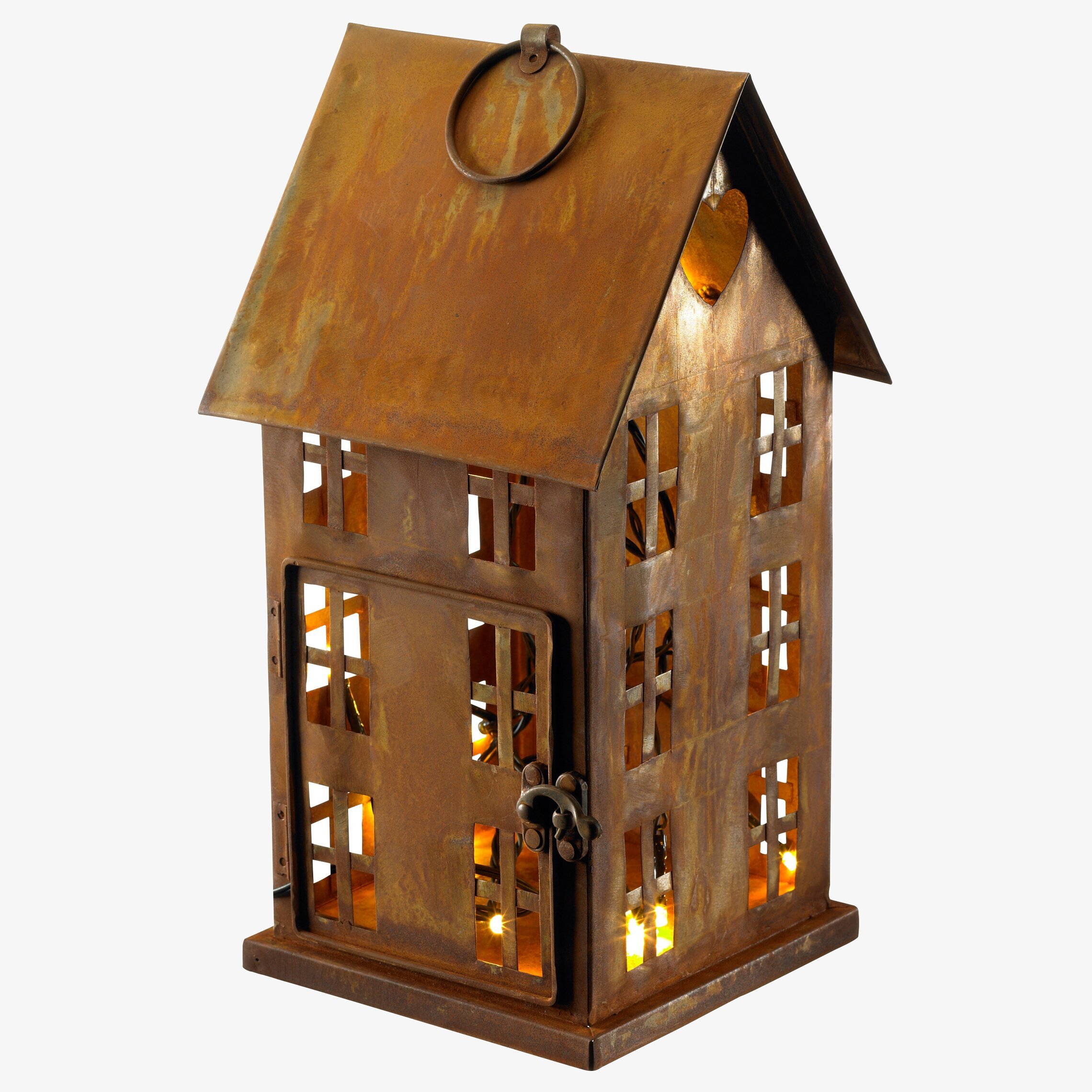 Frankfurt Rost LED-slinga från Markslöjd i rustikt hus