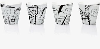 Äggkopp Great Guys 4-Pack från Poul Pava på vit yta