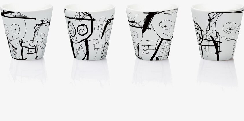 Äggkopp Great Guys 4-Pack från Poul Pava på vit yta