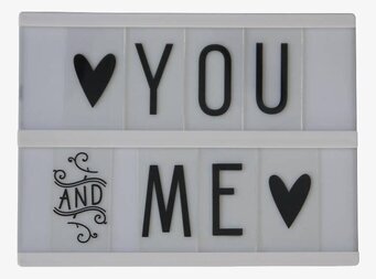 Lightbox Symbols Set från A Little Lovely Company med texten YOU & ME