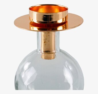 Värmeljusstake Flaska Koppar från Interstil i glas och koppar
