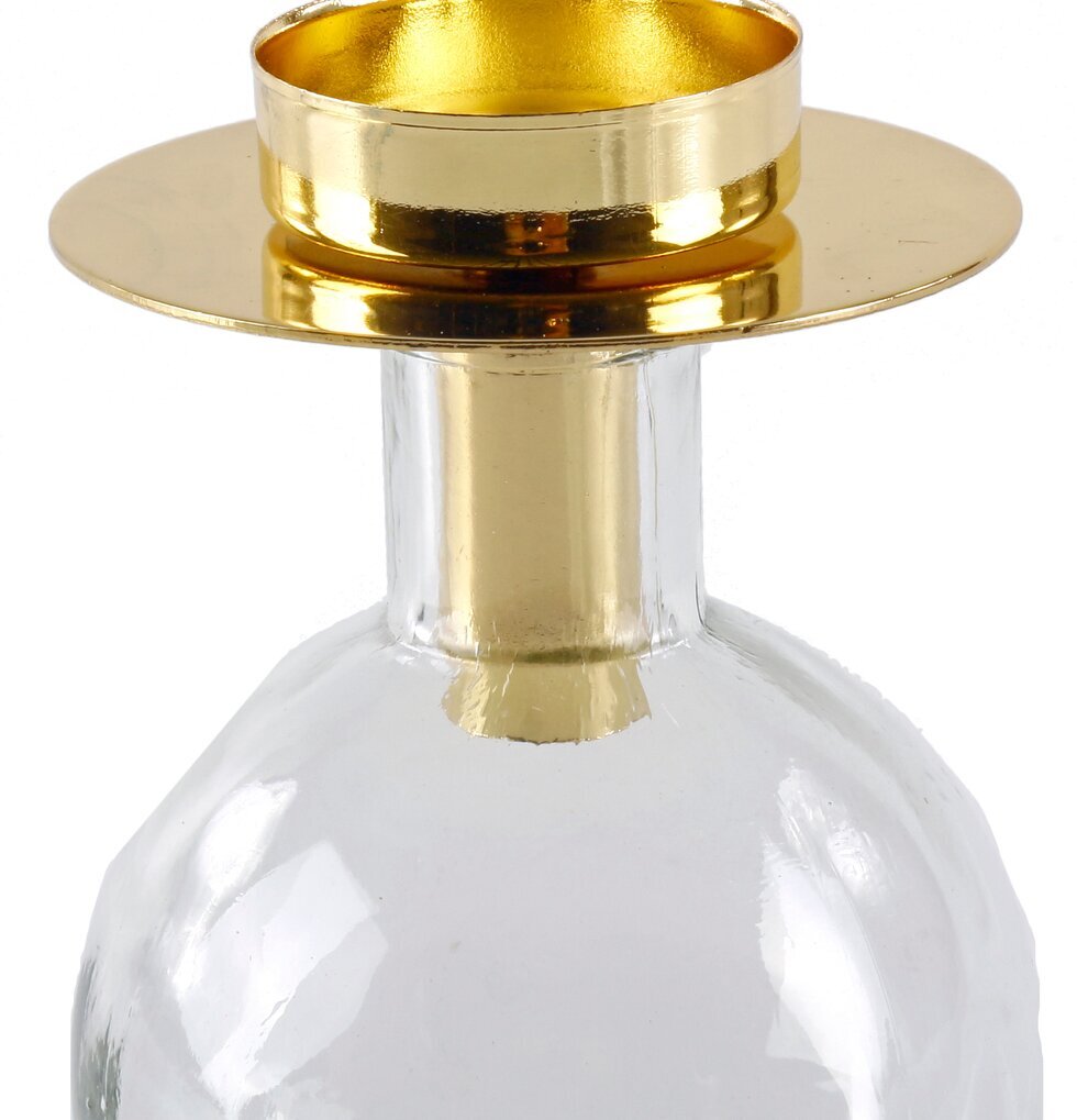 Värmeljusstake Flaska Mässing från Interstil i glas och mässing