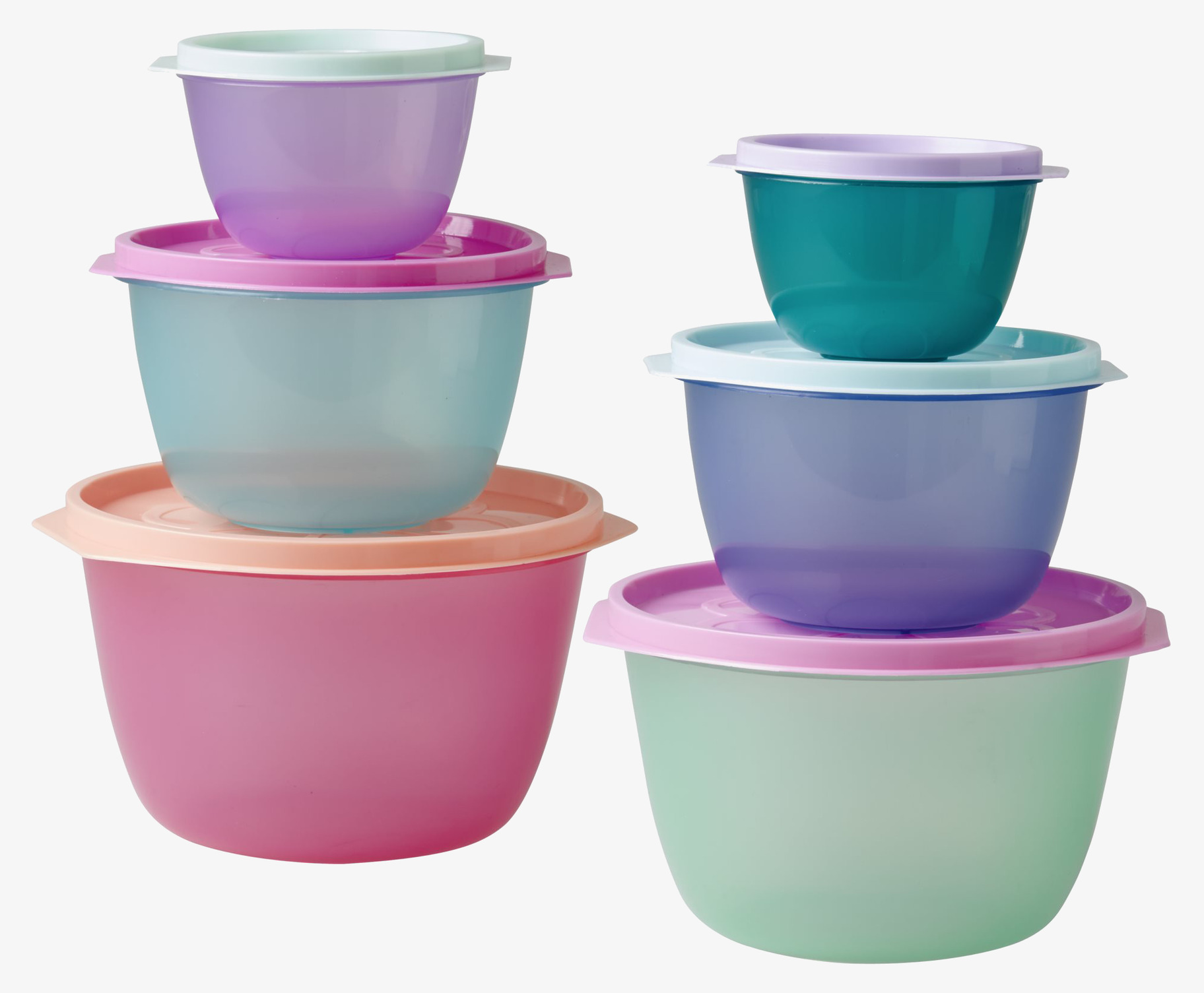 Plastburkar 3-Pack Rosa från Rice i olika färger och storlekar